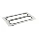 TableCraft CW1106BRS Template, 21.5" x 13.5" Silver Stainless Steel, 12-Gauge, Dishwasher Safe 1 image