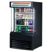 True TAC-14GS-LD 30" Vertical Air Curtain Merchandiser in Black, Self Contained, 3 Shelves, Plexiglass Side Panels 1 image
