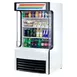 True TAC-14GS-LD 30" Vertical Air Curtain Merchandiser in Black, Self Contained, 3 Shelves, Plexiglass Side Panels 2 image