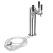 Talos 1042305-00 3‑Way Draft Beer Tower, Countertop, Air‑Cooled, Chrome‑Finished Steel, 3‑Tap 1 image