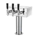 Talos 1044302-00 T-Type 3-Way Draft Beer Tower, Countertop, 3 Tap Steel Finish, PVC Tubing 1 image