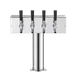 Talos 1044402-00 T-Type 4‑Way Draft Beer Tower, 4 Taps, Counter Glycol‑Cooled, Chrome Steel PVC Tube 1 image