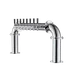 Talos 1046866-00 8-Tap Draft Beer Tower, Countertop, 2 Chrome Steel Columns, Glycol-Cooled 1 image