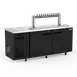 Talos 1080389 Kegerator, 87" Black Beer Cooler, 15 Slim 1/6" Kegs, Air/Water, R134a, Casters 1 image