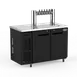 Talos 1080887-75 Keg Cooler, 56" Black Draft Beer Refrigerator, Air‑Cooled R134a, 5‑8 1/6" Kegs 1 image