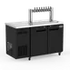 Talos 1080889 Dual Keg Cooler, 61" Black Finish, 5‑8 Slim 1/6" Kegs, Air & Water Cooled, R134a 1 image