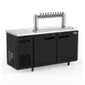 Talos 1080989 Kegerator, 71" Black, 9-12 Slim 1/6" Kegs, Air/Water Cooled, Lock, Casters, R134a 1 image