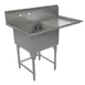 Tarrison TA-CDS124R-KIT 51" One Compartment Sink, 24"W x 24"L Bowl With Right-Hand Drainboards 1 image