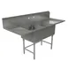 Tarrison TA-CDS218LR16-KIT 72" Two Compartment Sink, 18"W x 21"L Bowl With 2 Drainboards -16 Gauge 1 image