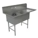 Tarrison TA-CDS218R-KIT 57" Two Compartment Sink, 18"W x 21"L Bowl With Right-Hand Drainboard - 18 Gauge 1 image