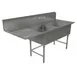 Tarrison TA-CDS224L-KIT 75" Two Compartment Sink, 24"W x 24"L Bowl With Left-Hand Drainboard - 18 Gauge 1 image