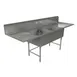 Tarrison TA-CDS224LR-KIT 96" Two Compartment Sink, 24"W x 24"L Bowl With 2 Drainboards-18 Gauge 1 image