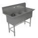 Tarrison TA-CDS318-KIT 60" Three Compartment Sink, 18"W x 21"L Bowl Without Drainboard 1 image