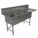 Tarrison TA-CDS318R16-KIT 75" Three Compartment Sink, 18"W x 21"L Bowl With Right-Hand Drainboard 1 image