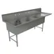 Tarrison TA-CDS324R-KIT 99" Three Compartment Sink, 24"W x 24"L Bowl With Right-Hand Drainboard 1 image