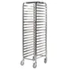 Tarrison TA-PRS30S 20 Pan Stainless Steel Mobile Side Load Bun / Sheet Pan Rack, Unassembled 1 image