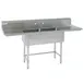 Tarrison TA-PS218LR-KIT 72" Two Compartment Sink, 18"W x 18"L Bowl With 2 Drainboards - 18 Gauge 1 image