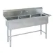 Tarrison TA-PS315-KIT 51" Three Compartment Sink, 15"W x 18"L Bowl Without Drainboard 1 image