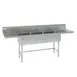 Tarrison TA-PS321LR-KIT 90" Three Compartment Sink, 18"W x 21"L Bowl With 2 Drainboards 1 image