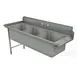 Tarrison TA-SPDT372L 72" Straight Soiled Dishtable w/ Left Table, Pre-Rinse Sink, 7.5" Backsplash 1 image