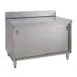 Tarrison TC-C2496B Sliding Door Servery Work Table with Mid-Shelf, 96"W X 24"D / Backsplash 1 image