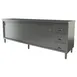 Tarrison TC-C2496D 96" Sliding Door Servery Work Table, Mid-Shelf & Drawers with Locks / Backsplash 1 image