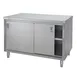 Tarrison TC-C3048 Sliding Doors Cabinet Base Servery Work Table with Mid-Shelf, 48"W X 30"D 1 image