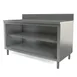Tarrison TC-CO3060B-KIT Cabinet Base Open Front Work Table with Mid-Shelf & Backsplash, 60"W x 30"D 1 image