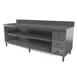 Tarrison TC-CO3096BD-KIT Open Front Work Table with Backsplash, Mid-shelf & Drawer / 96"W x 30"D 1 image