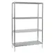 Tarrison TS-18487ZDM-KIT 4 Shelf Clear Epoxy Coated Wire Starter Shelving Unit - 48" x 18" x 74" 1 image