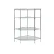 Tarrison TS-521367Z-KIT 4 Shelf Epoxy Coated Wire Corner Starter Shelving Unit - 36" x 21" x 74" 1 image