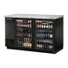 True TBB-2G-HC-LD 58" Two Glass Swing Door Back Bar Cooler with LED Lighting 1 image