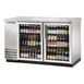 True TBB-2G-S-HC-LD 58" Two Glass Swing Door Stainless Steel Back Bar Cooler with LED 1 image