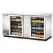 True TBB-3G-S-HC-LD 69" Two Glass Swing Door Stainless Steel Back Bar Cooler with LED 1 image