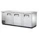 True TBB-4PT-S 90" 6 Solid Swing Door Stainless Steel Pass-Thru Back Bar Cooler, Three Section 1 image
