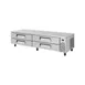 Turbo Air TCBE-96SDR-N 96" 4 Drawers Refrigerated Chef Base, Flat Top, 18.6 cu. ft. 1 image