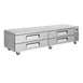Turbo Air TCBE-96SDR-N 96" 4 Drawers Refrigerated Chef Base, Flat Top, 18.6 cu. ft. 2 image