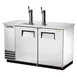 True TDD-2-S-HC 58" Solid Door Steel Direct Draw Beer Dispenser with 2 Taps & 2 Keg Capacity 1 image