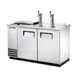 True TDD-2CT-S-HC 58" Solid Door Direct Draw Beer Dispenser with 2 Taps & 2 Keg Capacity 1 image