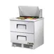 True TFP-32-12M-D-2-HC 32" Mega Top Sandwich/Salad Prep Table w/ 2 Drawers, 12 Pans 1 image
