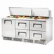True TFP-72-30M-D-4-HC 72" Mega Top Sandwich/Salad Prep Table w/ 1 Door & 4 Drawers, 30 Pans 1 image