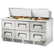 True TFP-72-30M-D-6 72" Mega Top Sandwich/Salad Prep Table w/ 6 Drawers, 30 Pans 1 image