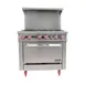 Therma-Tek TMD36-6-0 36" Gas Restaurant Range w/ (6) Open Burners, (1) Cabinet Base, 180.000 BTU 2 image