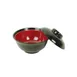 Thunder Group 3221JBR Soup/Vegetable Bowl, 8 Oz., 4" Dia., With Lid - Dozen 1 image
