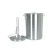 Thunder Group ALSKTP012 Turkey Fry Pot, 26 Quart, With Base Strainer/Rack, Poultry Hanger - Set 1 image