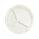 Thunder Group CR710V Compartment Plate, 10-1/4" Dia., Round, 3-Wells - Dozen 1 image