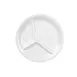 Thunder Group CR710W Compartment Plate, 10-1/4" Dia., Round, 3-Wells - Dozen 1 image