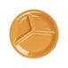 Thunder Group CR710YW Compartment Plate, 10-1/4" Dia., Round, 3-Wells - Dozen 1 image