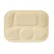 Thunder Group ML803T Compartment Tray, 13" X 9.5", 6 Compartments, Break-Resistant - Dozen 1 image