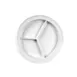 Thunder Group NS701W Compartment Plate, 8-3/4" Dia., Round, 3-Deep Wells - Dozen 1 image